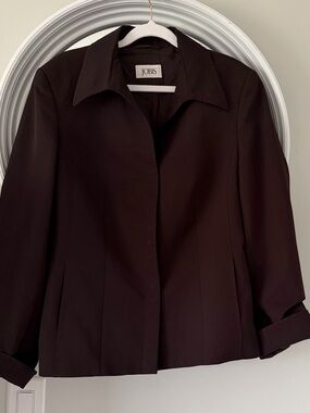 Vintage JOBIS Brown Tailored Blazer Jacket Minimalist Modern US 8 Medium